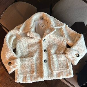 Free People Sherpa Jacket S Ivory NWT